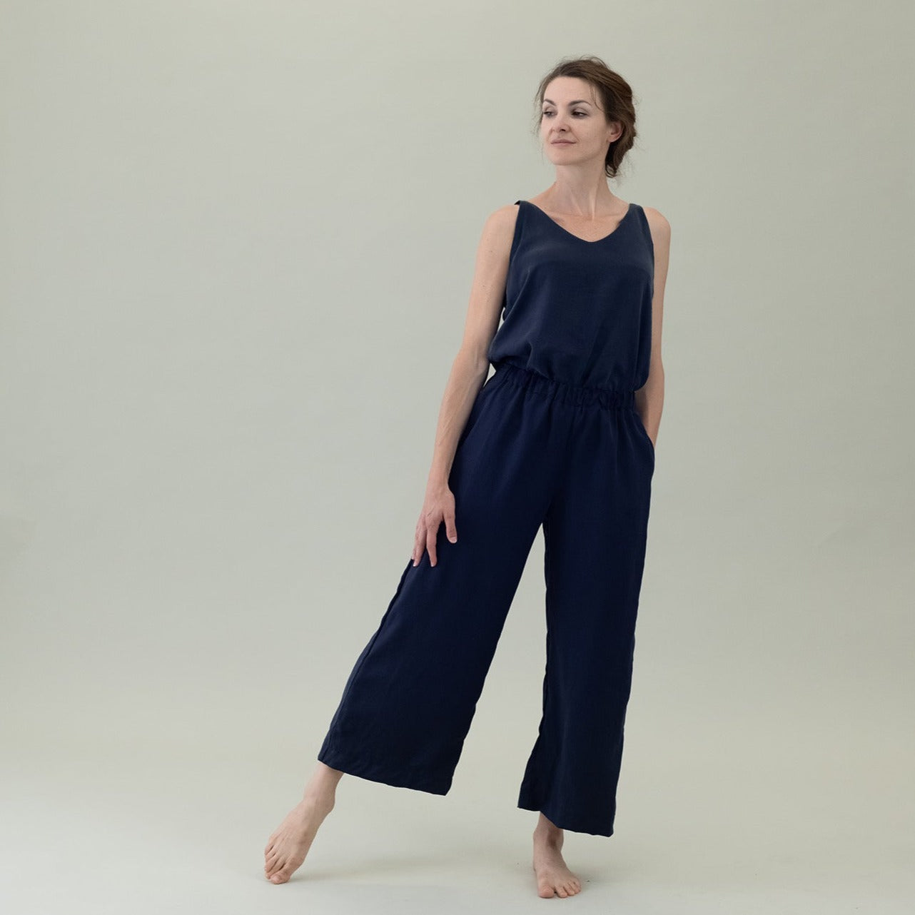 Tencel-Hose für Damen in Dunkelblau, Urheber: Mini & Eve