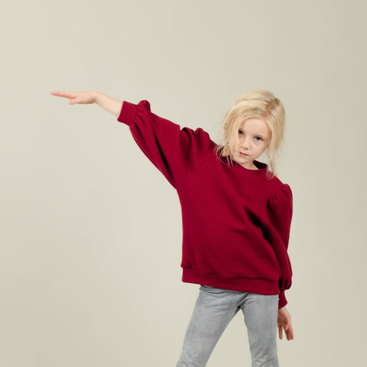 Kinder Pulli weinrot; Urheber: Mini & Eve