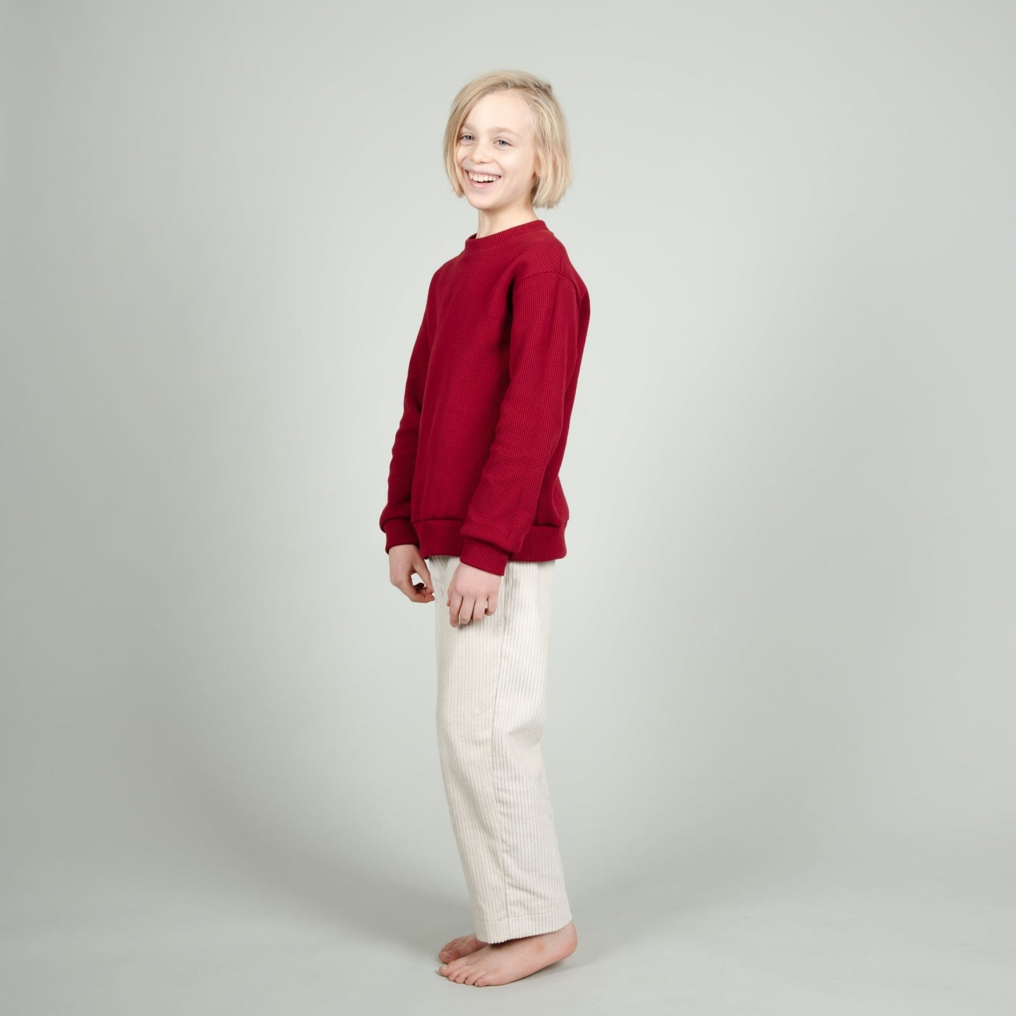 Kinder-Hose in Creme Weiß, Cord, Urheber: Mini & Eve
