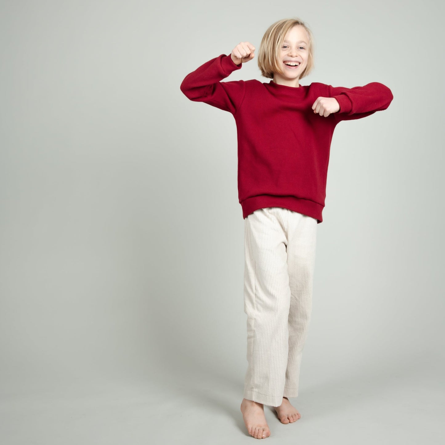 Kinder-Hose in Creme Weiß, Cord, Urheber: Mini & Eve