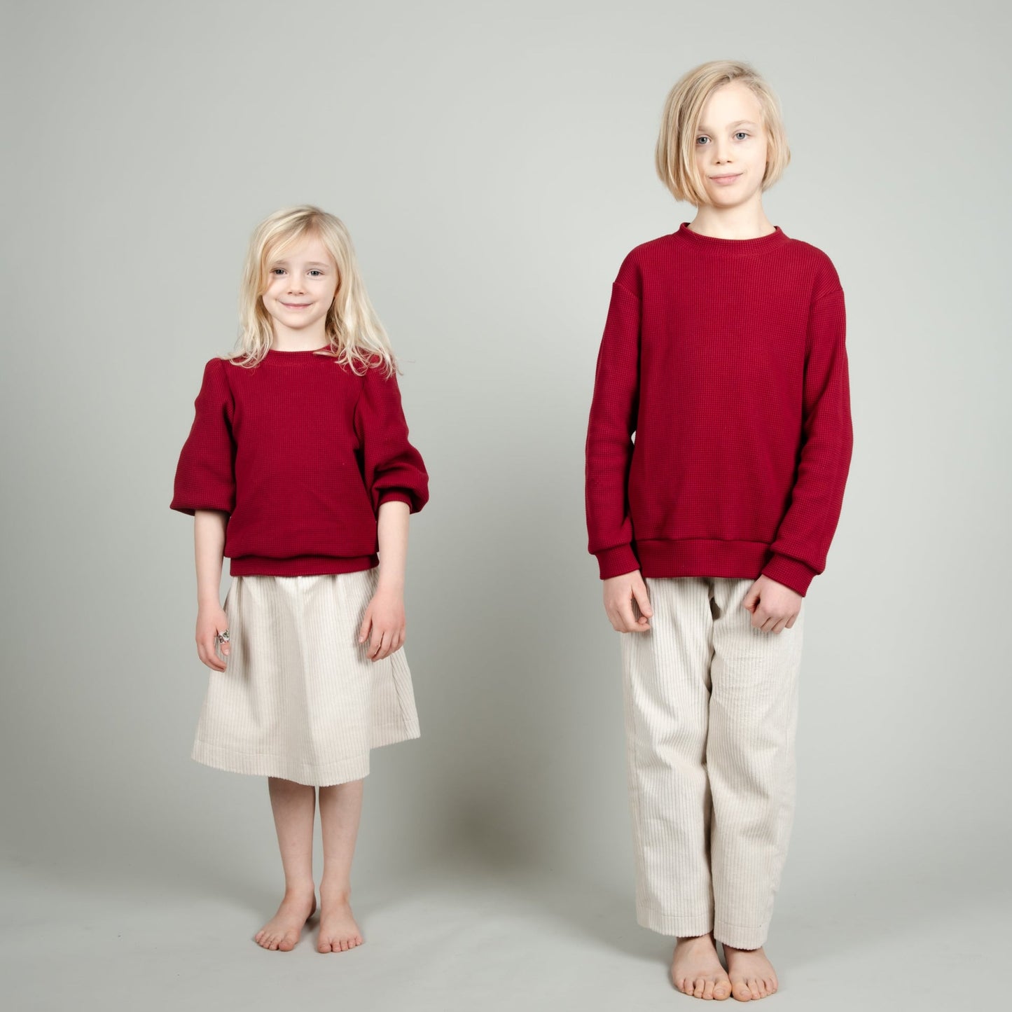 Kinder-Rock in Creme Weiß, Cord, Geschwister im Partnerlook, Urheber: Mini & Eve