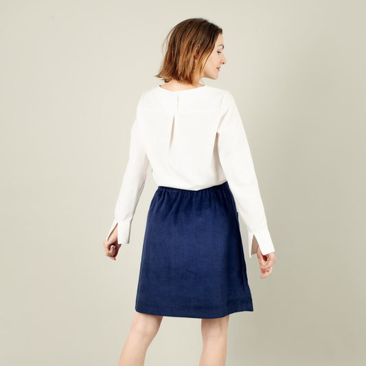 Damenrock Cord Dunkelblau; Urheber: Mini & Eve