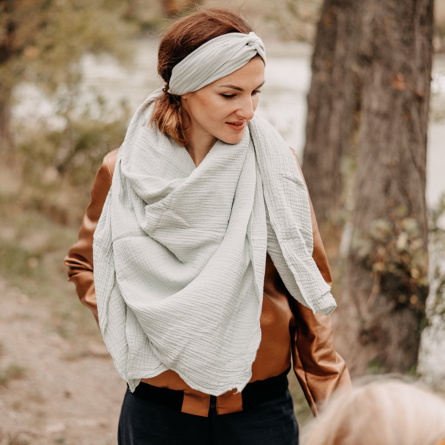 Musselin Tuch mint, Mutter Tochter Partnerlook, Urheber: Mini & Eve