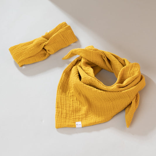 Musselin-Tuch in curry gelb, Mädchen, Urheber: Mini & Eve