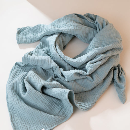 Musselin-Tuch petrol XL, extra groß, Erwachsene, Urheber: Mini & Eve