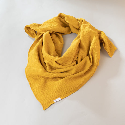 XL Musselin-Tuch in curry gelb, extra groß, Urheber: Mini & Eve