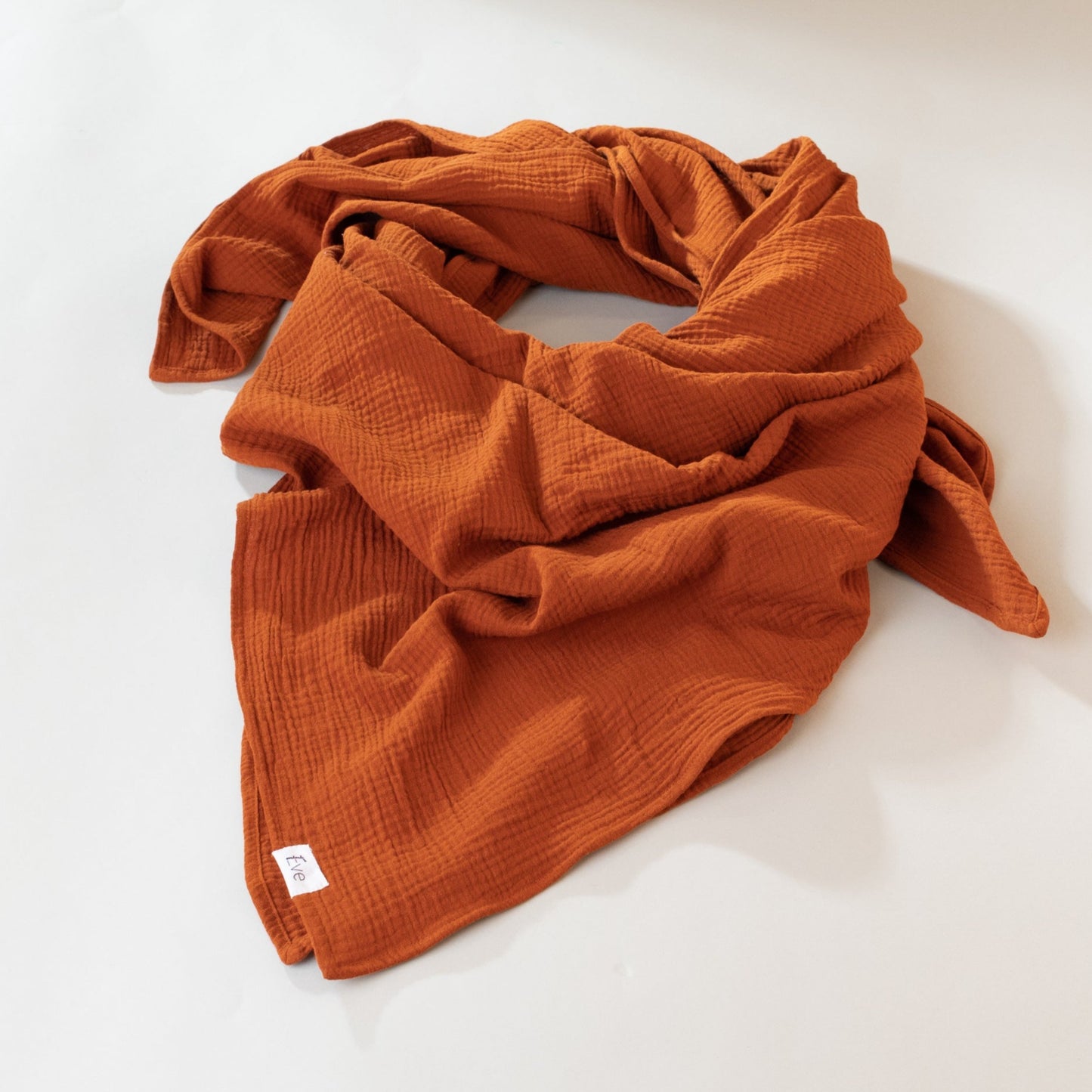 Musselin Halstuch Terracotta XL, extra groß, Erwachsene, Urheber: Mini & Eve