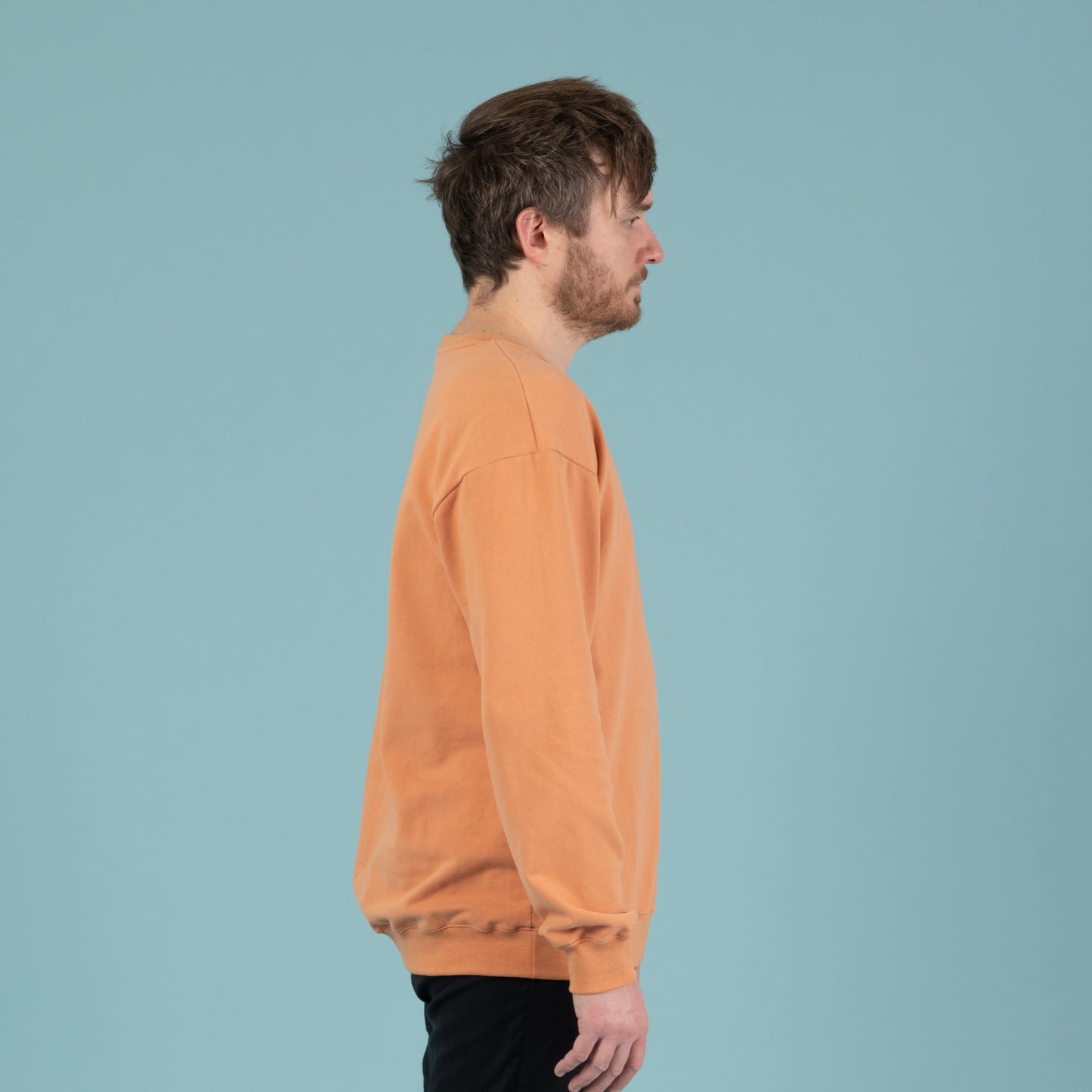Sweater für Herren, Unisex, Seitenansicht rechts, Papaya, Orange, Urheber: Mini & Eve