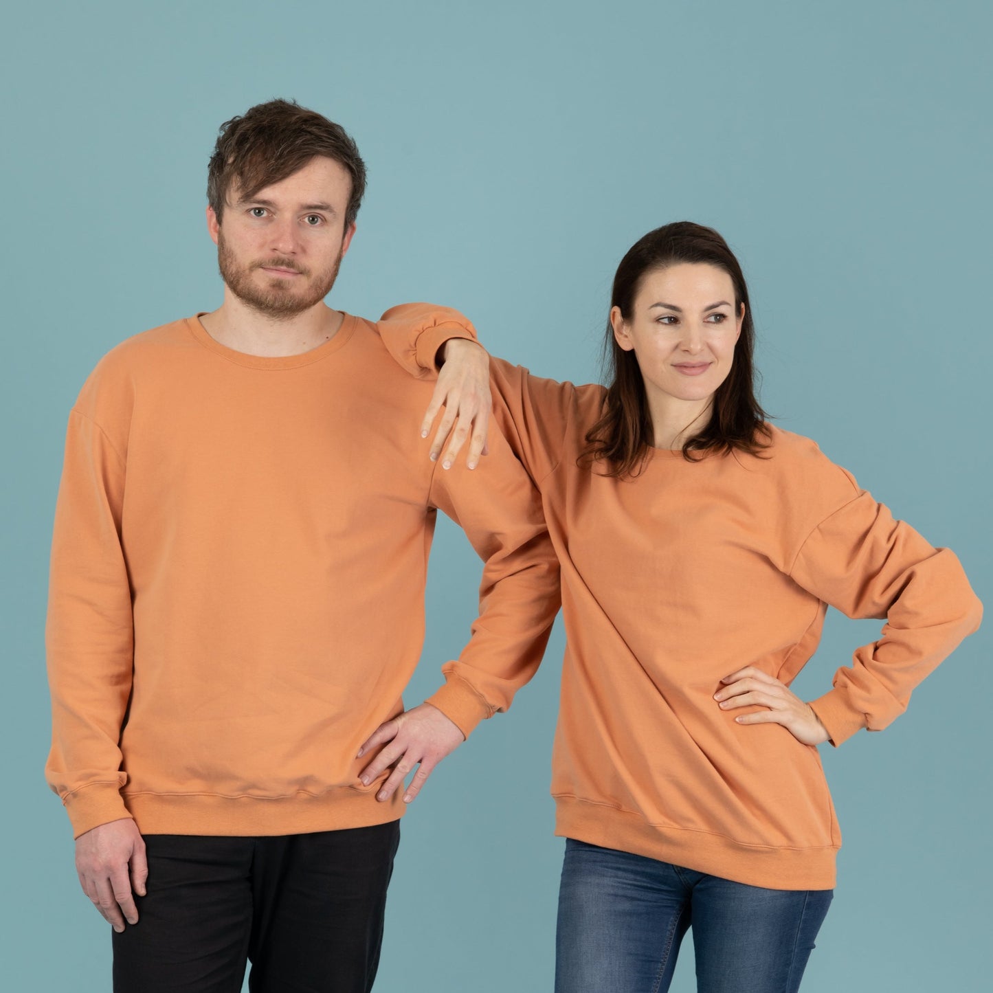 Sweater für Damen und Herren, Unisex, Papaya, Orange, Urheber: Mini & Eve