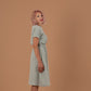 MILA Damenkleid Musselin Mint Seitenansicht rechts, Urheber: Mini & Eve