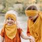 Musselin Turban Stirnband curry gelb, Mutter Tochter Partnerlook, Urheber: Mini & Eve