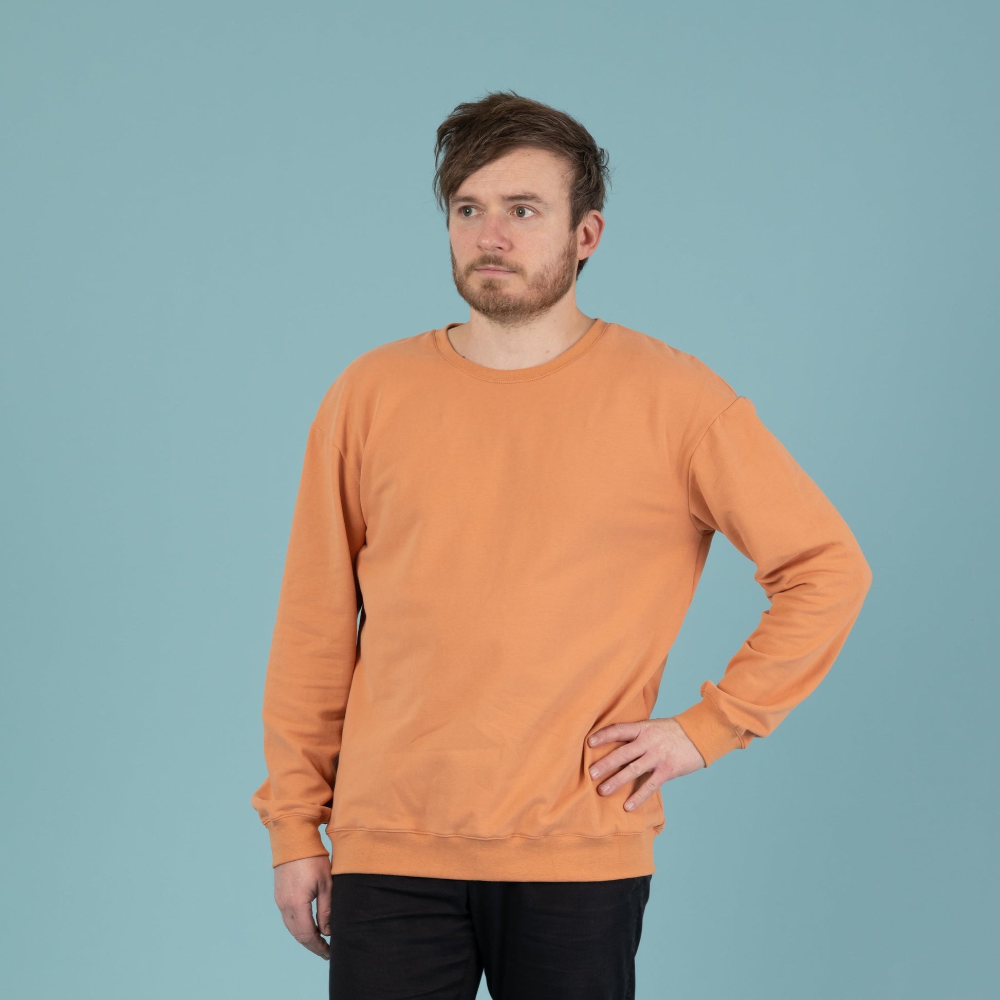 Sweater für Herren, Unisex, Papaya, Orange, Urheber: Mini & Eve