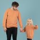Sweater für Damen und Herren, Unisex, Partnerlook Papa und Kind, Papaya, Orange, Urheber: Mini & Eve