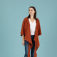 Kimono-Wickelbluse zum Binden für Damen aus Musselin in Terracotta, Urheber: Mini & Eve