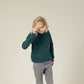 Pulli Baumwoll-Sweater Grün, Junge, Vorderansicht, Urheber: Mini & Eve