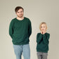 Herren-Sweater Damen-Sweater Unisex-Sweater Grün, Vorderansicht, Partnerlook, Vater und Sohn, Urheber: Mini & Eve